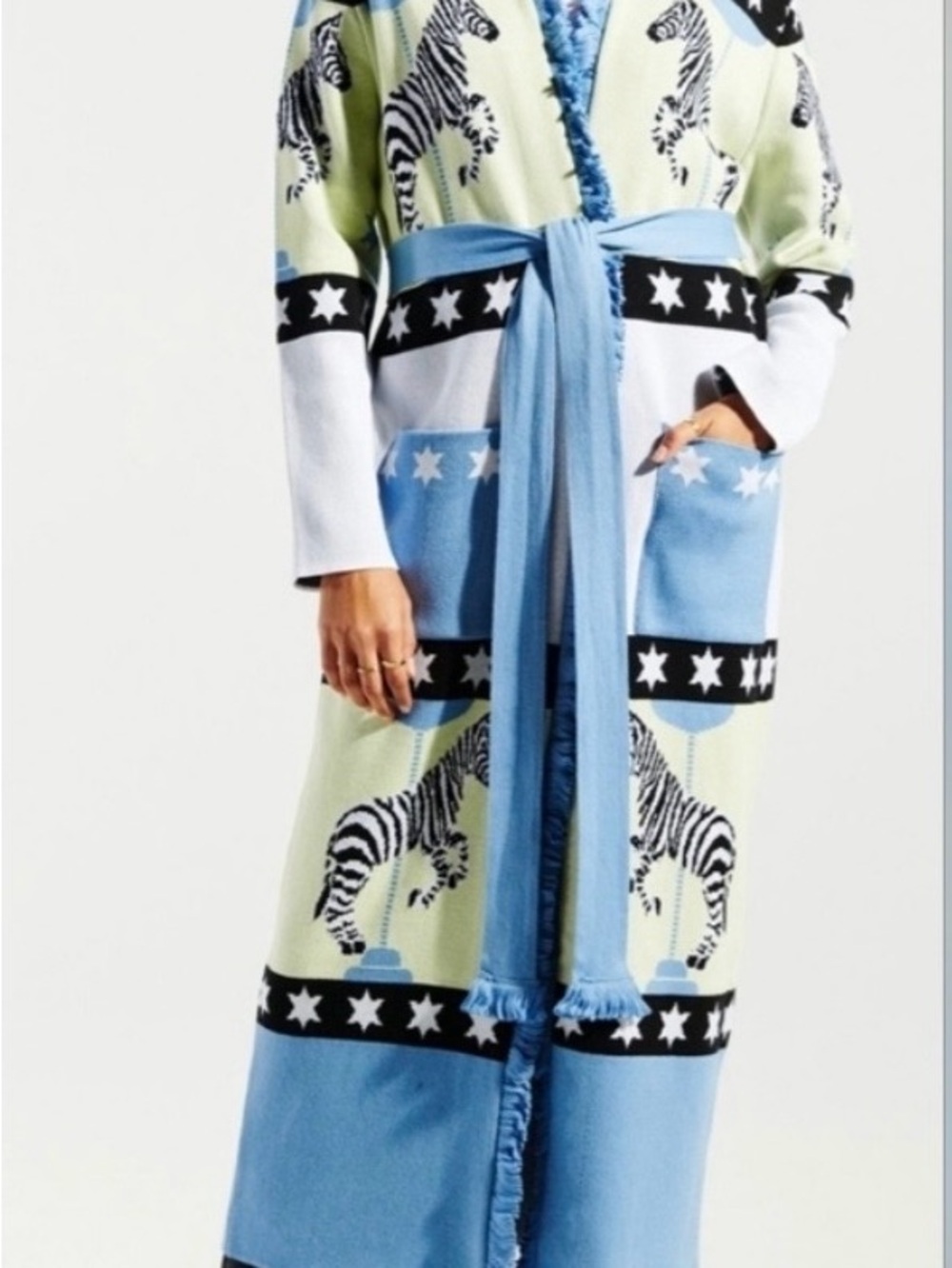 Hayley Menzies Fringe Duster Wrap Cardigan